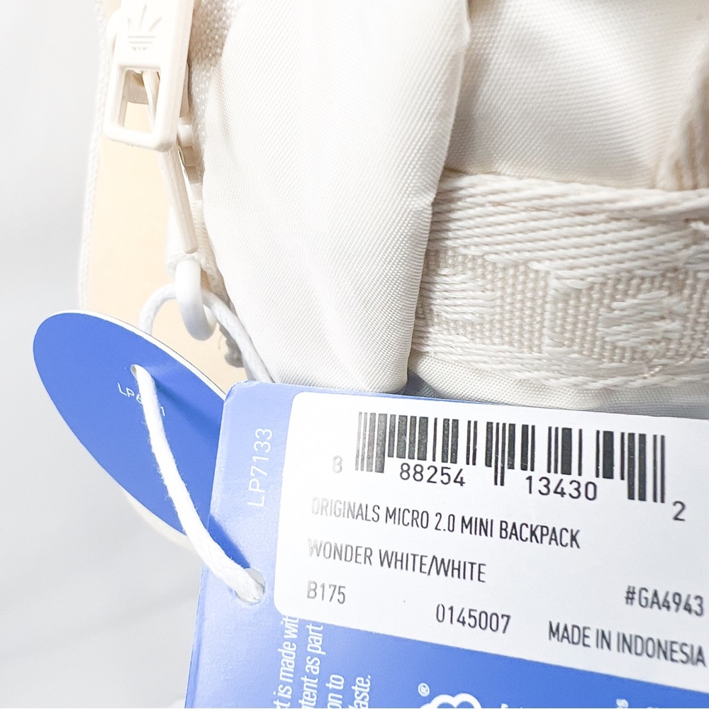 Adidas Recycled White OG Micro 2.0 Mini Backpack - Picture 11 of 11